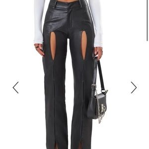 the kript black leather pants